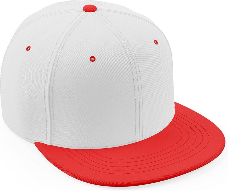 Daxton Store Classic Blank Snapback Flat Bill Visor Hat Cap One Size Adjustable Back - Image 1